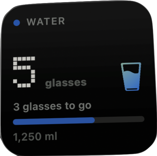 Fitlane Home Screen water widget
