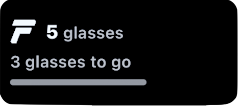 Fitlane Lock Screen water widget